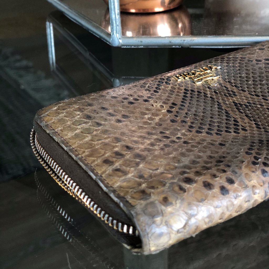 Prada Python Leather Wallet